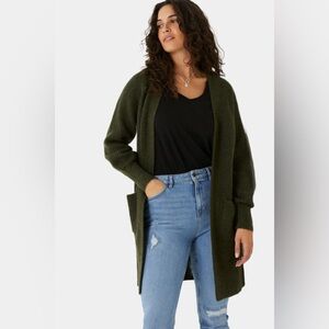 Fat Face Heather Edge to Edge Cardigan, Size 2